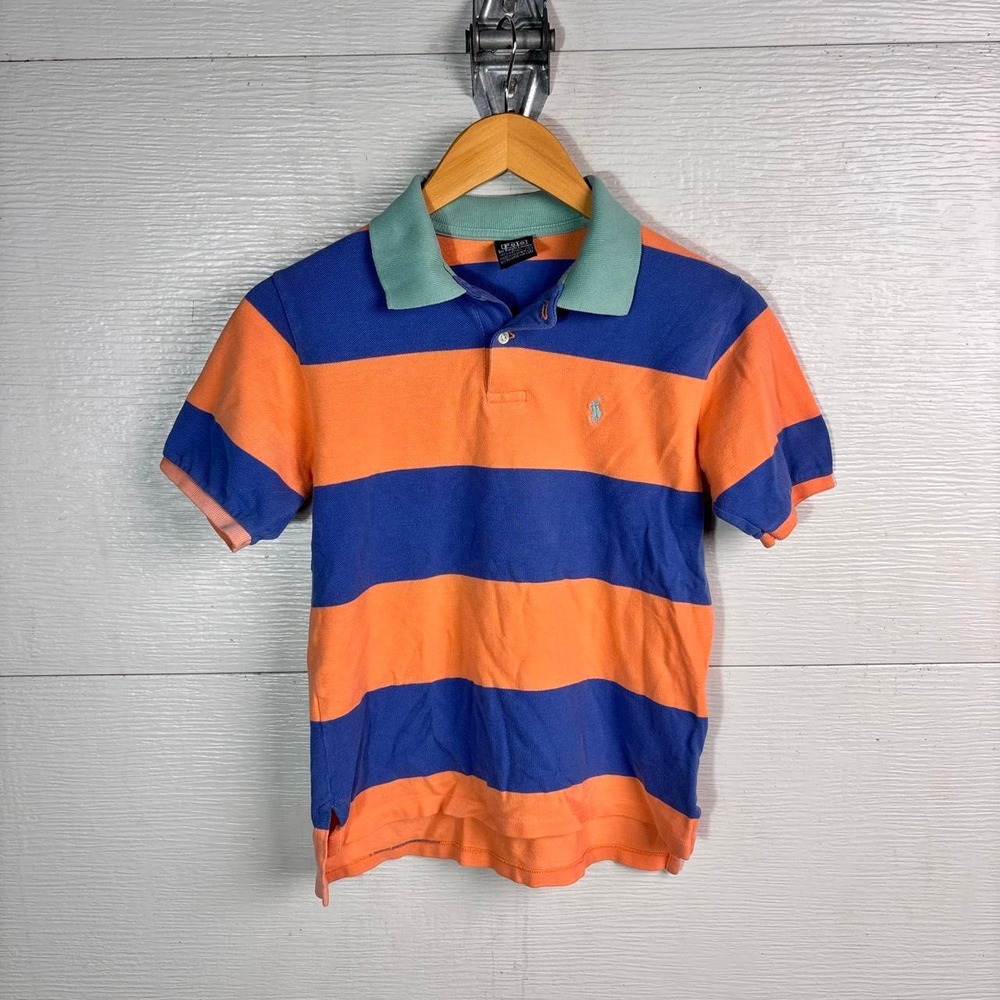 Polo Ralph Lauren Striped Rugby Polo Shirt Small Colorblock Preppy